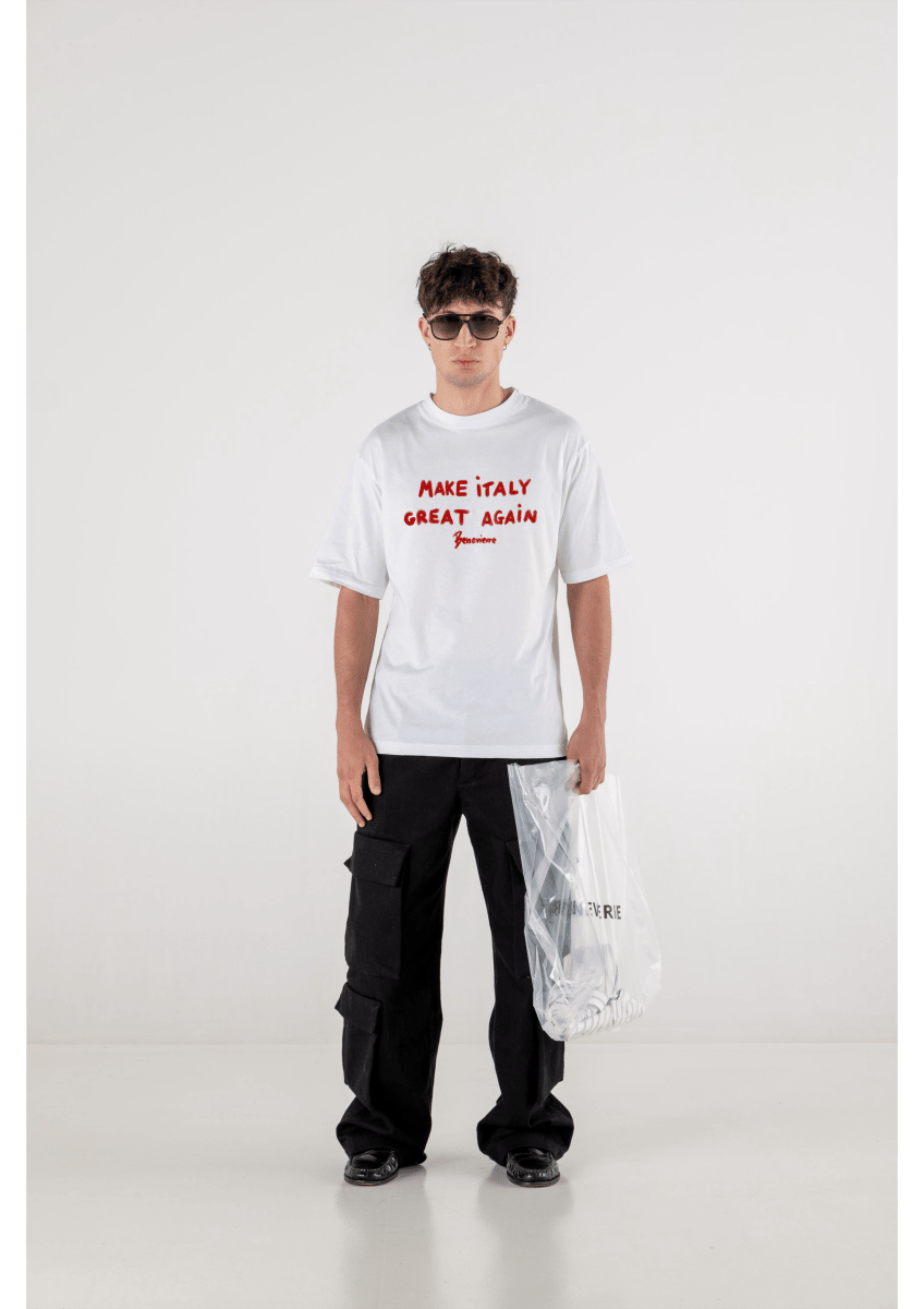 T - SHIRT WHITE MAKE ITALY GREAT AGAIN - Benevierre