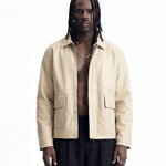 URBAN LEATHER JACKET BEIGE - Benevierre