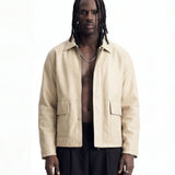 URBAN LEATHER JACKET BEIGE - Benevierre