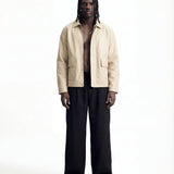 URBAN LEATHER JACKET BEIGE - Benevierre