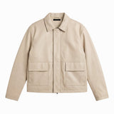 URBAN LEATHER JACKET BEIGE - Benevierre