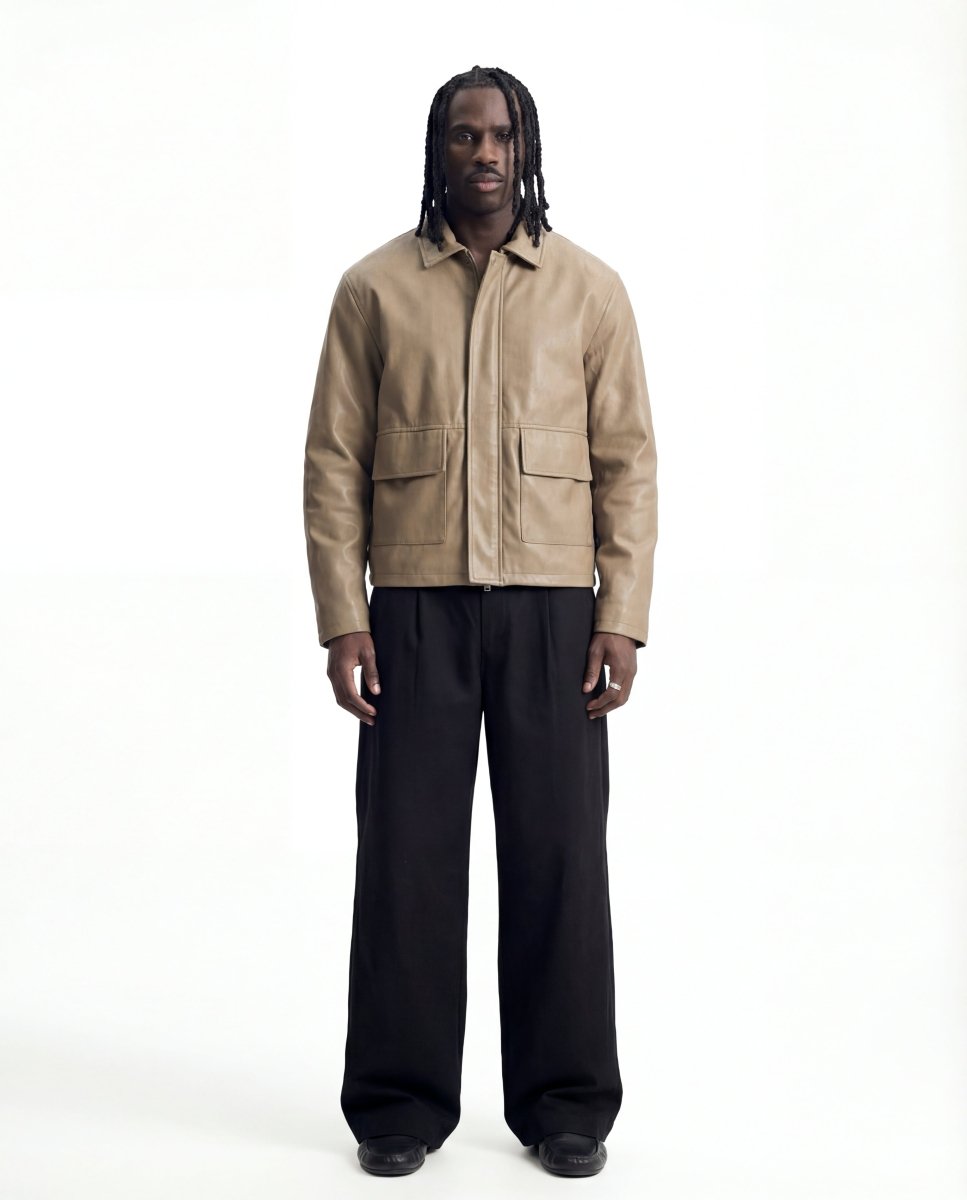 URBAN LEATHER JACKET SAND - Benevierre