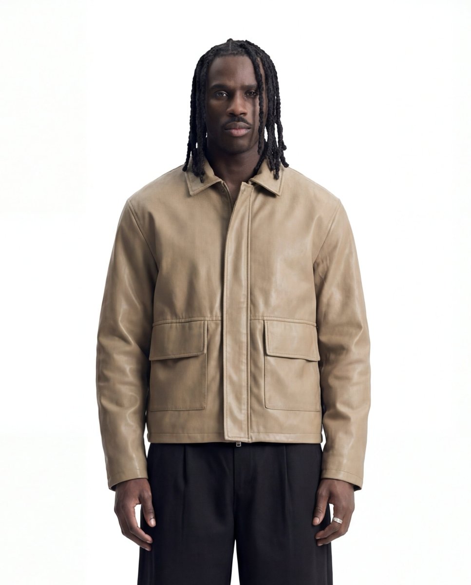 URBAN LEATHER JACKET SAND - Benevierre