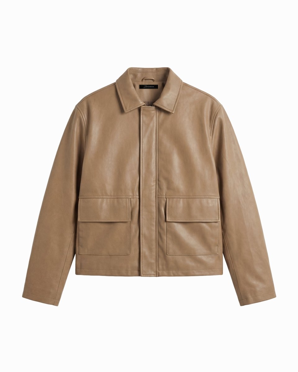 URBAN LEATHER JACKET SAND - Benevierre