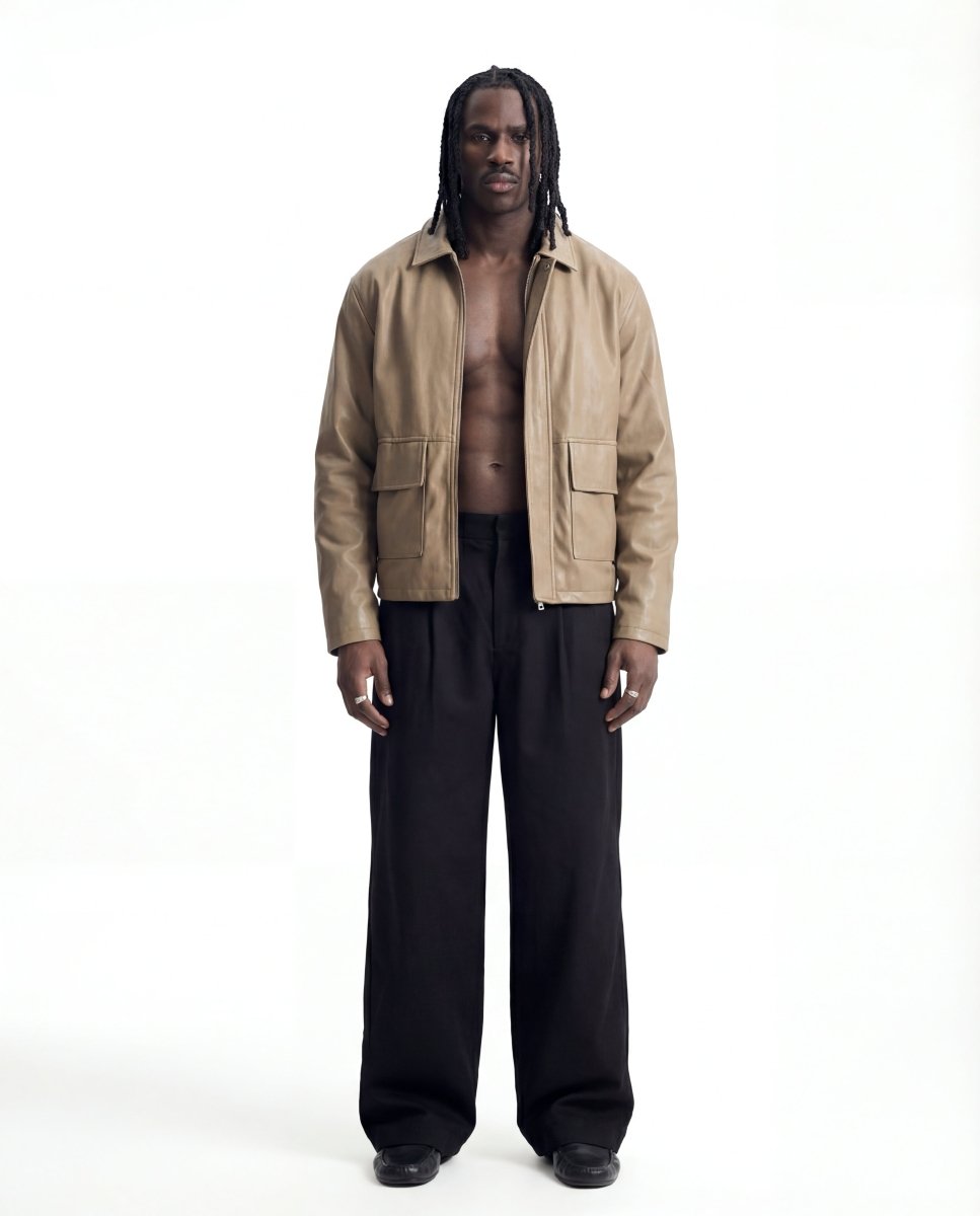 URBAN LEATHER JACKET SAND - Benevierre
