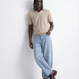 V NECK KNIT BEIGE - Benevierre