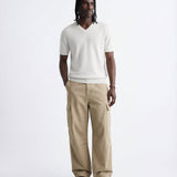 V NECK KNIT WHITE - Benevierre