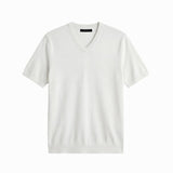 V NECK KNIT WHITE - Benevierre