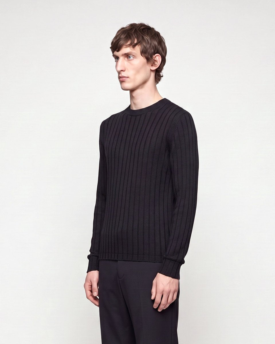 VERTICAL KNIT BLACK - Benevierre