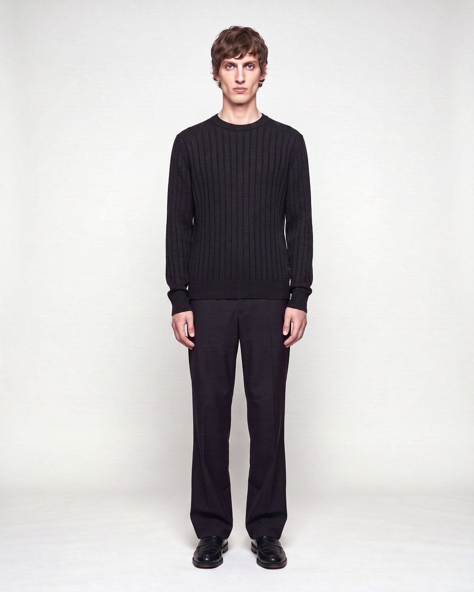 VERTICAL KNIT BLACK - Benevierre