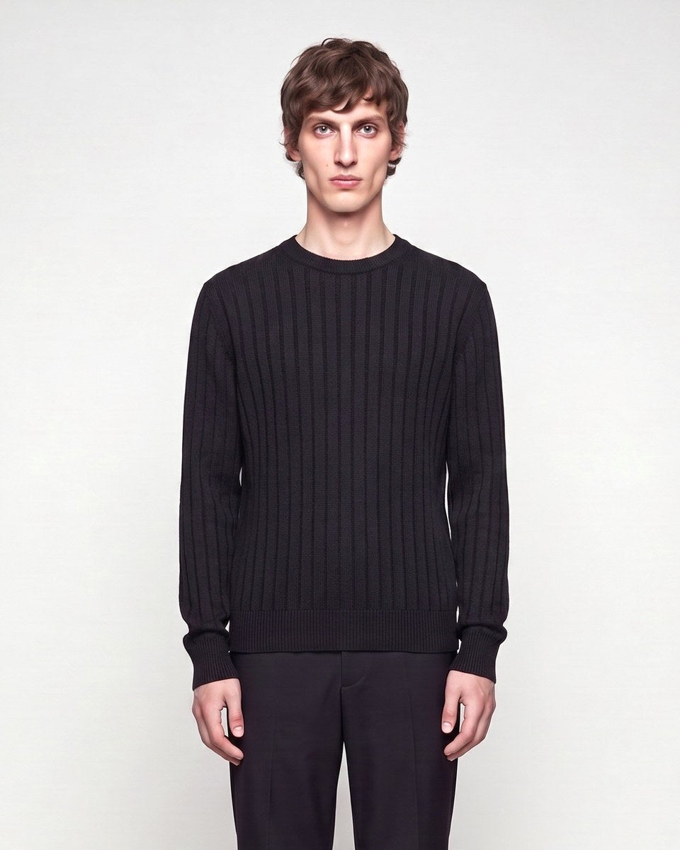 VERTICAL KNIT BLACK - Benevierre