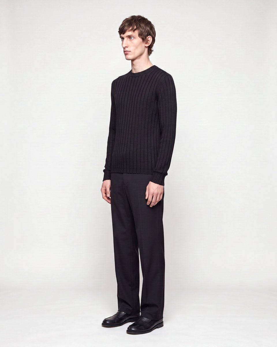 VERTICAL KNIT BLACK - Benevierre