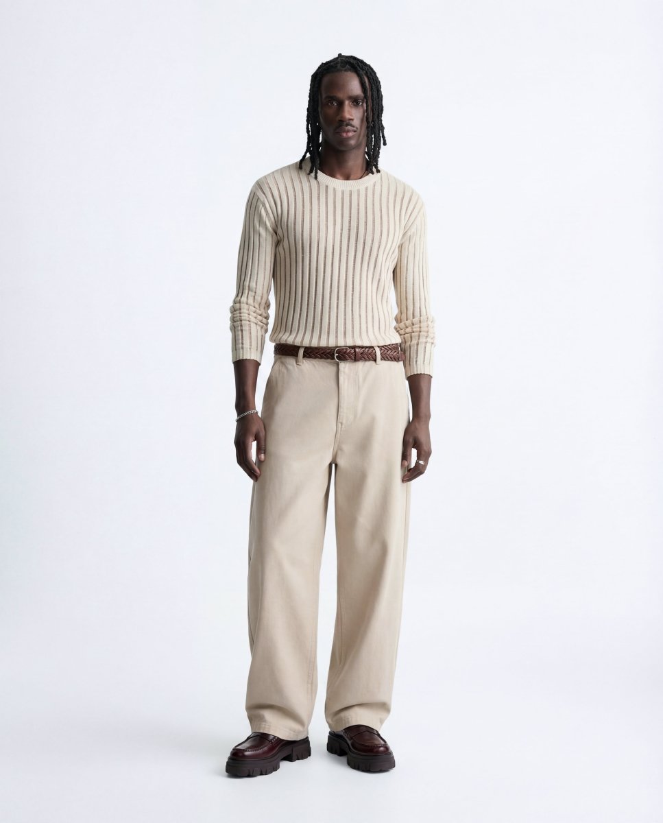 VERTICAL KNIT CREWNECK - Benevierre