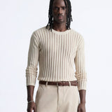 VERTICAL KNIT CREWNECK - Benevierre