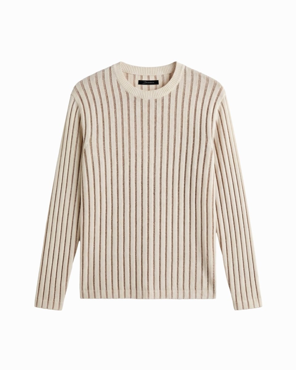 VERTICAL KNIT CREWNECK - Benevierre