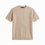 VERTICAL KNIT TEE BEIGE - Benevierre
