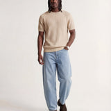 VERTICAL KNIT TEE BEIGE - Benevierre