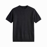 VERTICAL KNIT TEE BLACK - Benevierre
