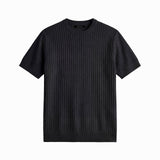 VERTICAL KNIT TEE BLACK - Benevierre
