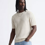 VERTICAL KNIT TEE WHITE - Benevierre