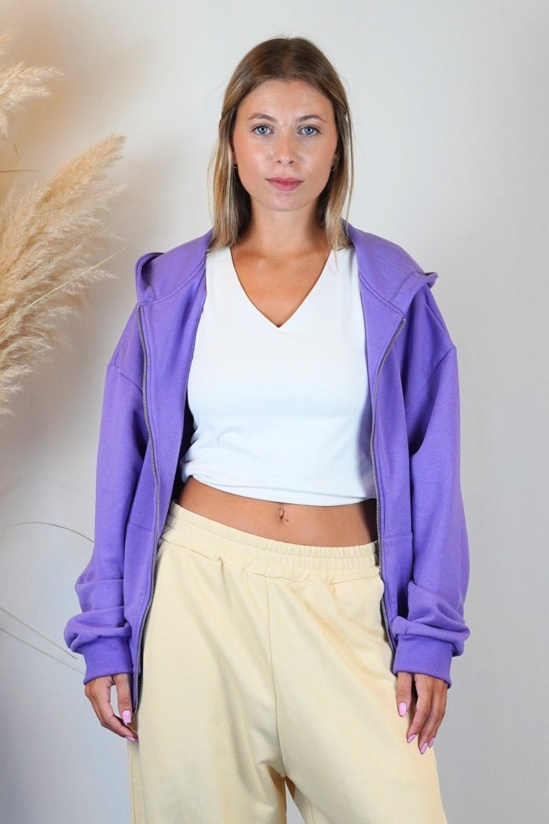 VIOLET ZIP HOODIE - Benevierre
