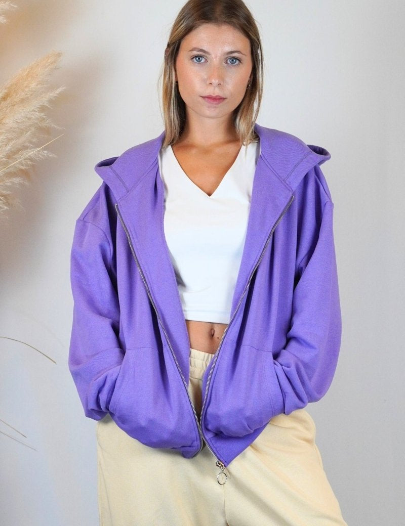 VIOLET ZIP HOODIE - Benevierre