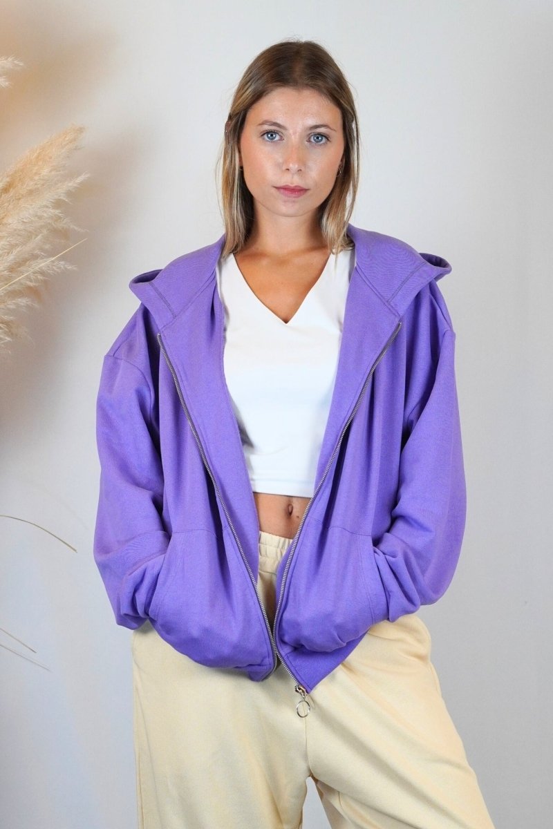 VIOLET ZIP HOODIE - Benevierre