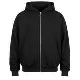 BLACK ZIP HOODIE