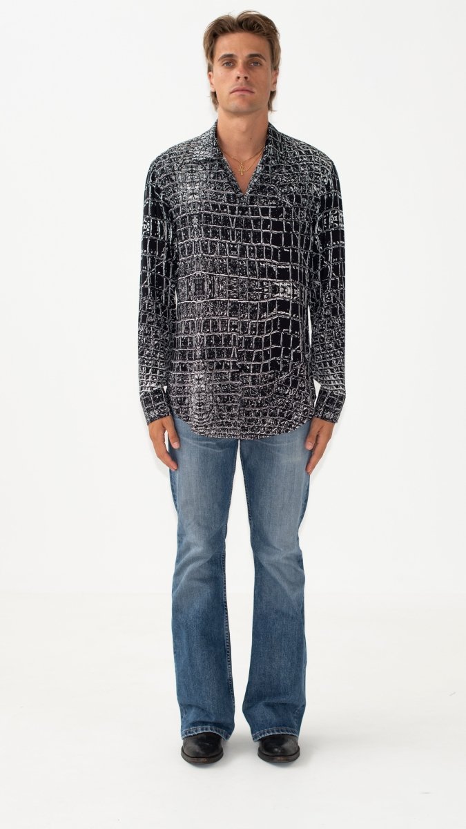 CAMICIA BLACK CROCODILE - Benevierre