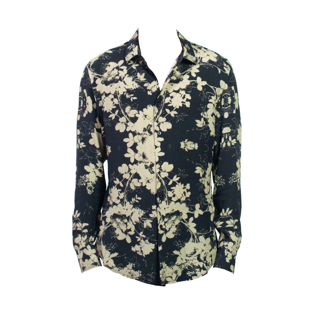 CAMICIA BLACK FLOWERS - Benevierre