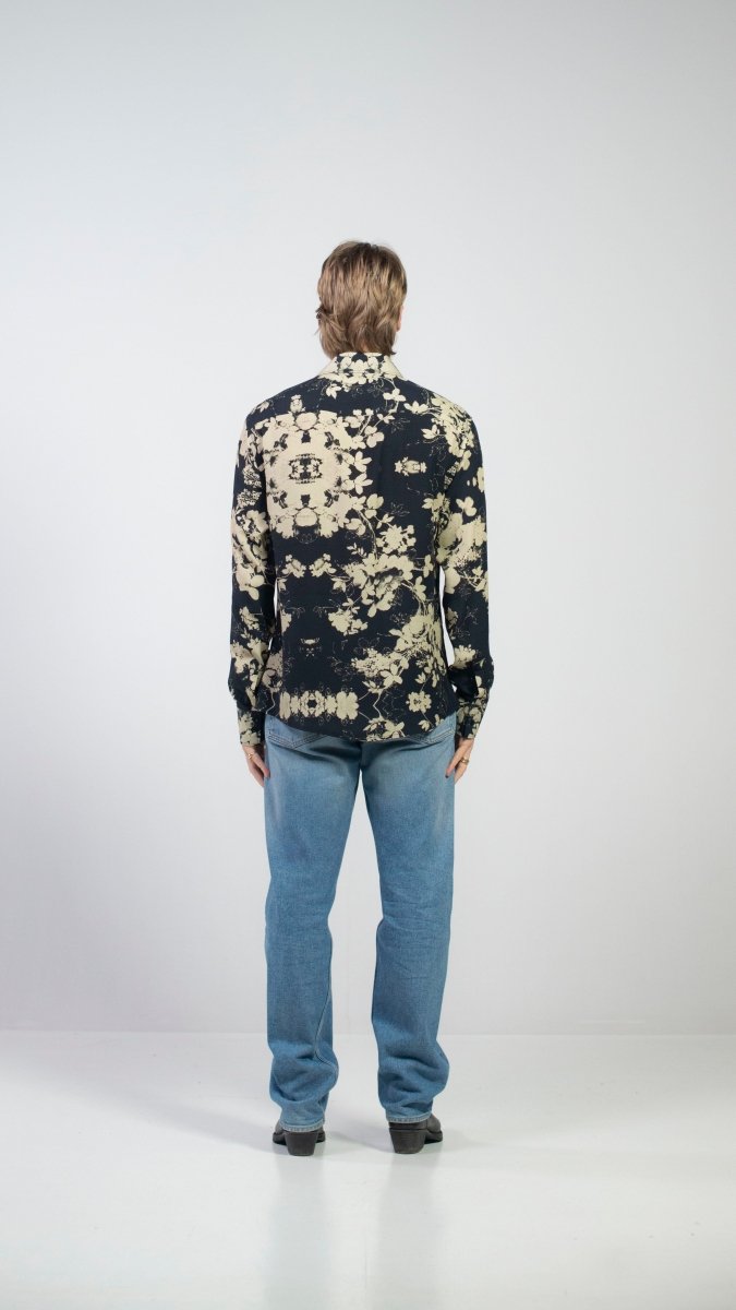 CAMICIA BLACK FLOWERS - Benevierre