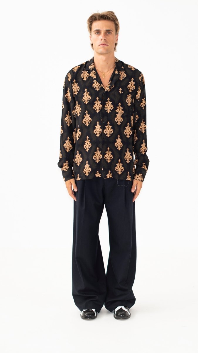CAMICIA BROWN BAROQUE - Benevierre