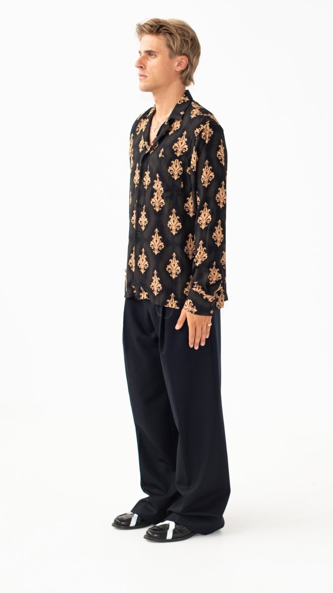 CAMICIA BROWN BAROQUE - Benevierre