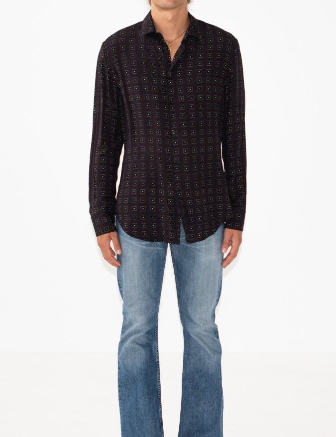 CAMICIA BROWN CLOCKS - Benevierre