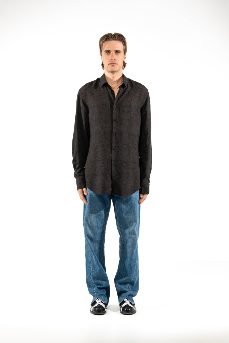 CAMICIA BROWN PAISLEY - Benevierre