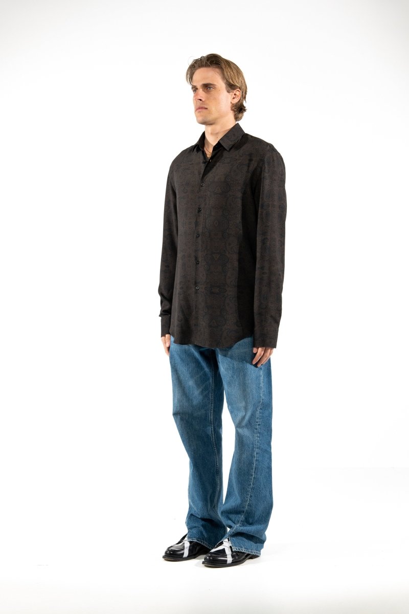CAMICIA BROWN PAISLEY - Benevierre