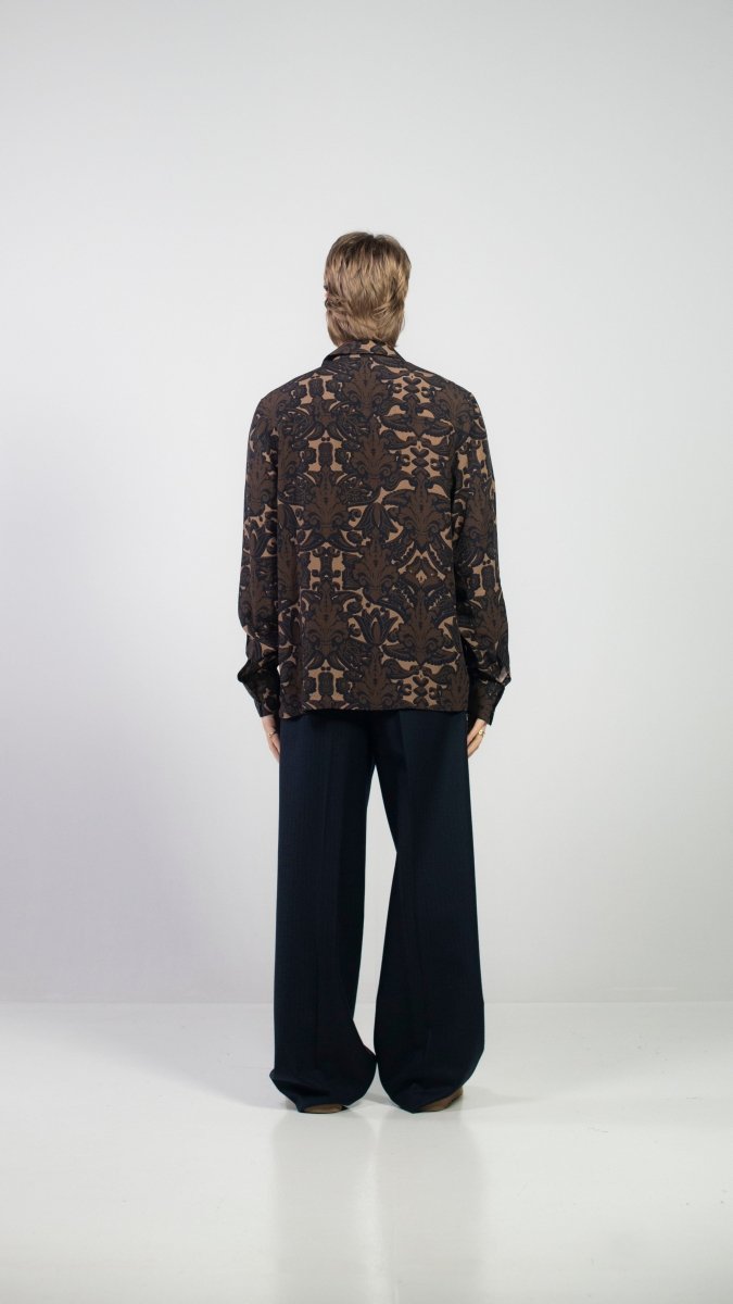 CAMICIA BROWN PAISLEY BAROQUE - Benevierre