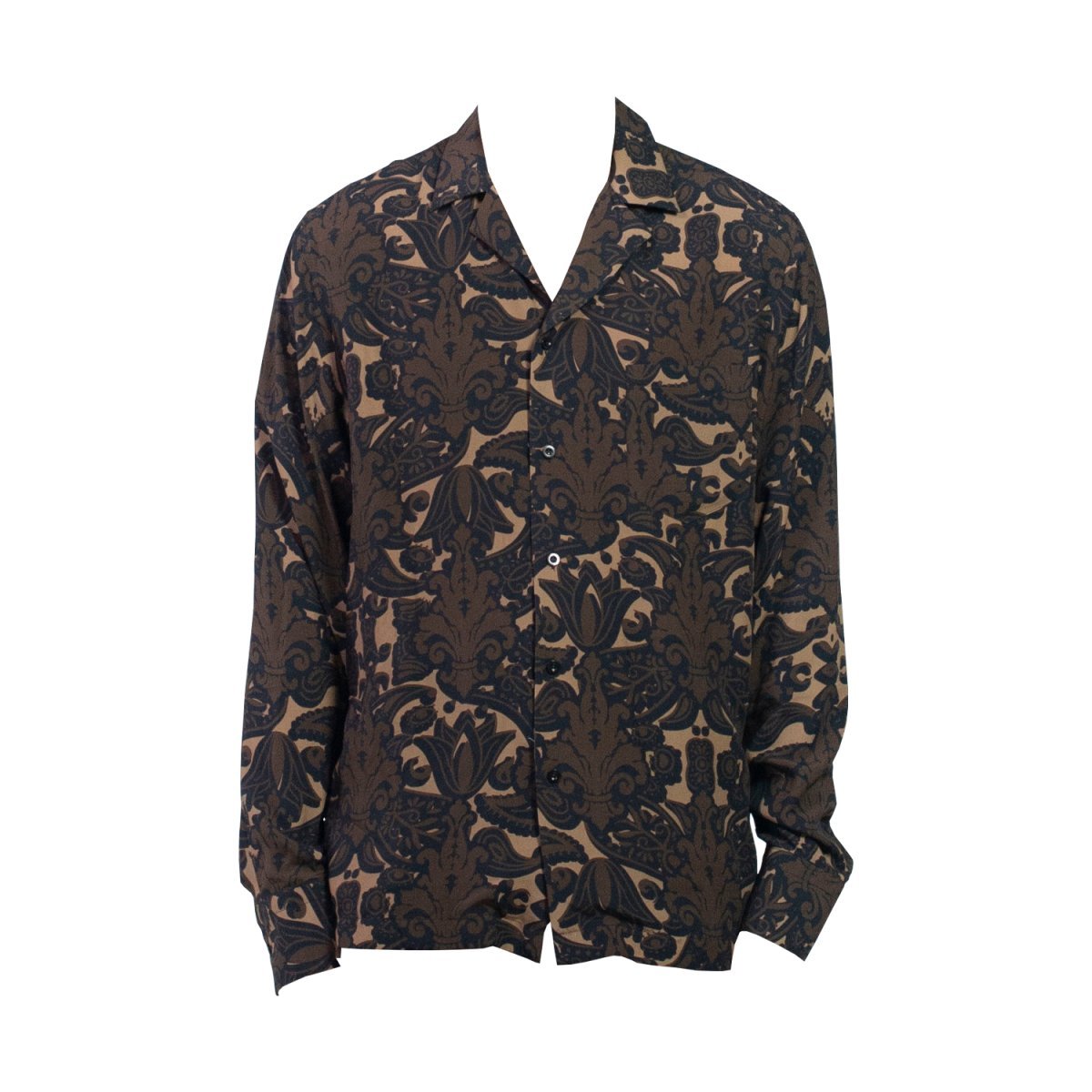 CAMICIA BROWN PAISLEY BAROQUE - Benevierre