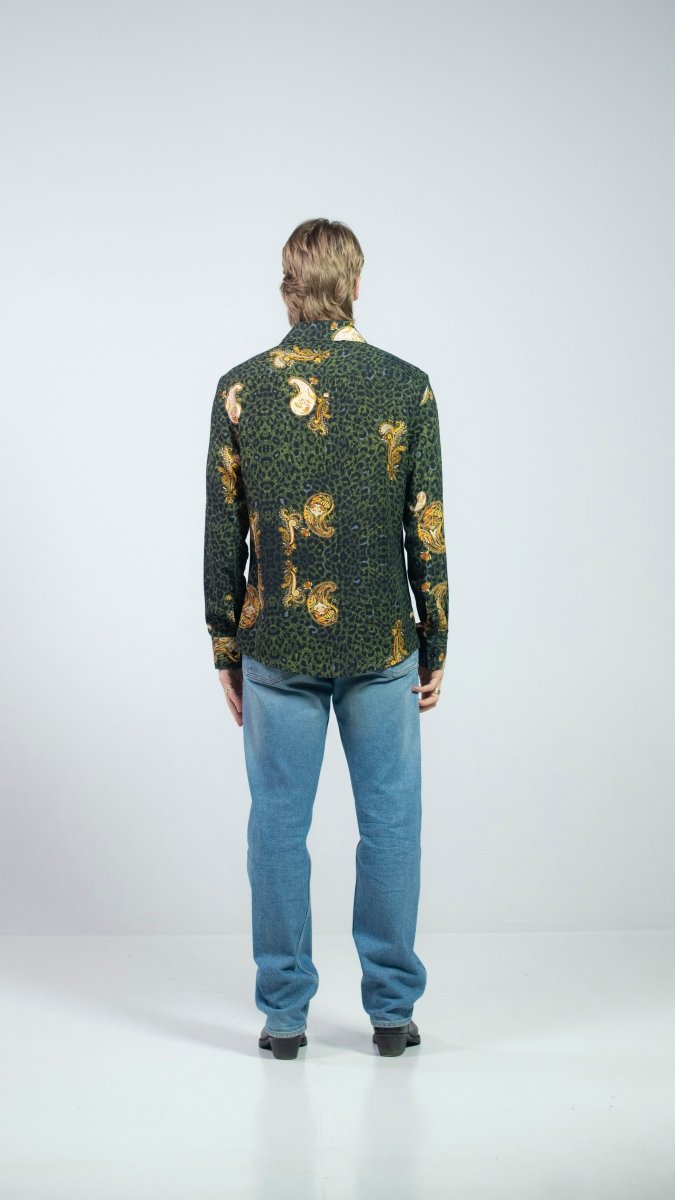 CAMICIA GREEN LEOPARD PAISLEY - Benevierre