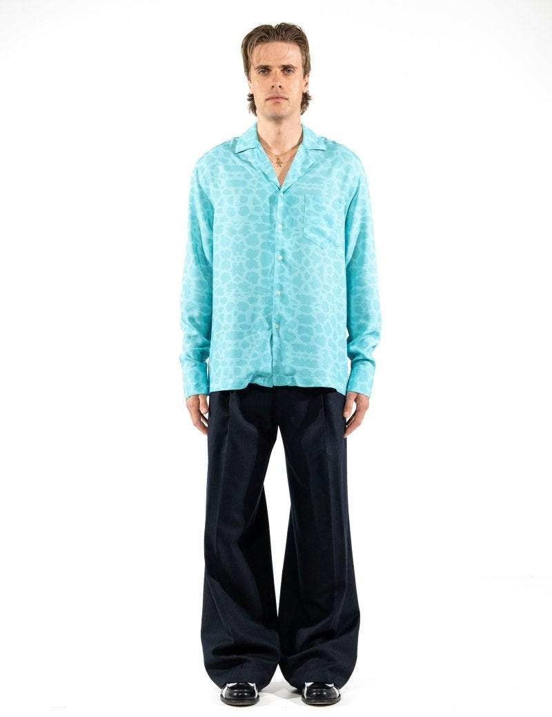 CAMICIA LIGHT BLUE ANIMALIER - Benevierre