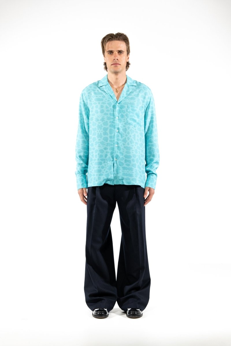 CAMICIA LIGHT BLUE ANIMALIER - Benevierre