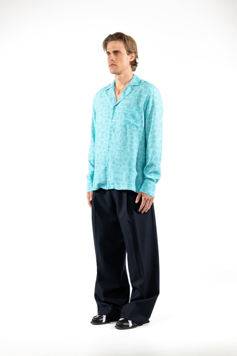 CAMICIA LIGHT BLUE ANIMALIER - Benevierre