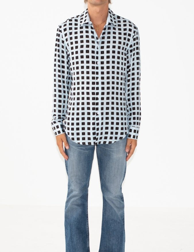 CAMICIA LIGHT BLUE CLOCKS - Benevierre