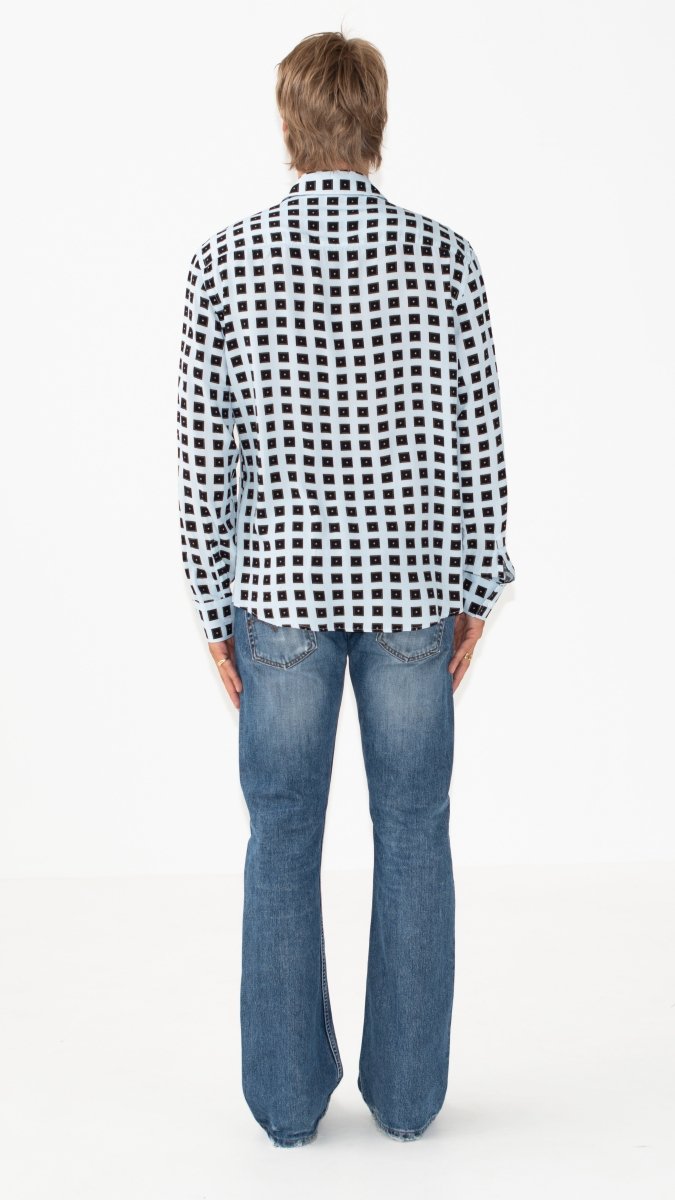 CAMICIA LIGHT BLUE CLOCKS - Benevierre
