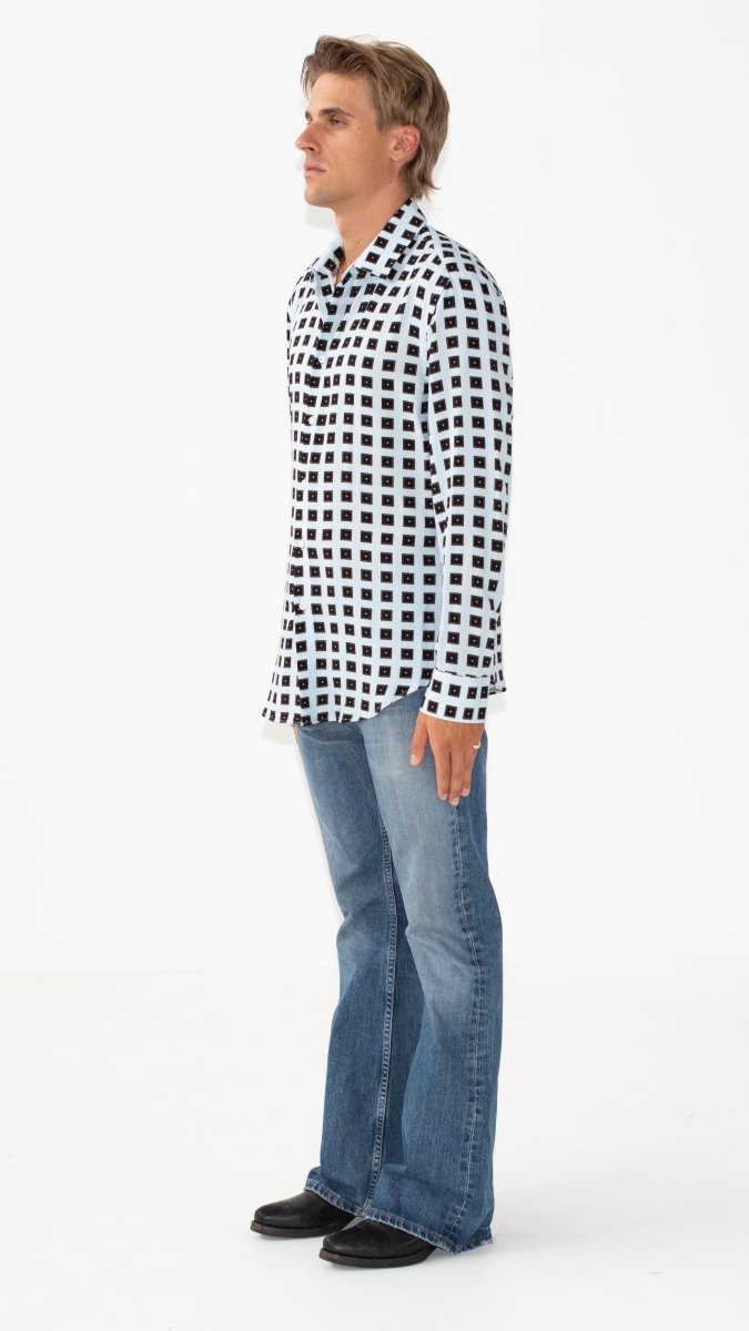 CAMICIA LIGHT BLUE CLOCKS - Benevierre