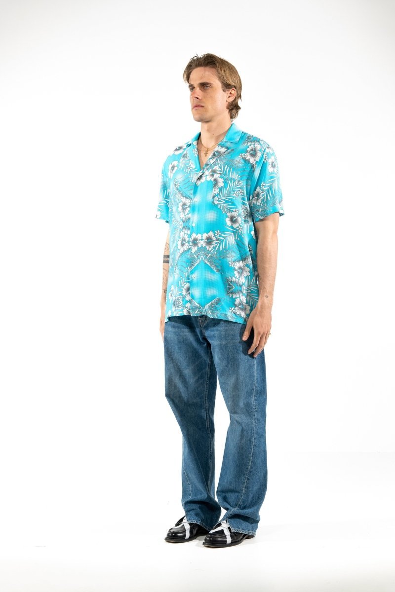 CAMICIA LIGHT BLUE FLOWERS - Benevierre