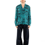 CAMICIA LIGHT BLUE LEOPARD - Benevierre
