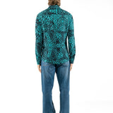 CAMICIA LIGHT BLUE LEOPARD - Benevierre