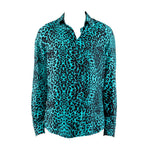 CAMICIA LIGHT BLUE LEOPARD - Benevierre