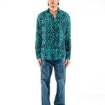 CAMICIA LIGHT BLUE LEOPARD - Benevierre